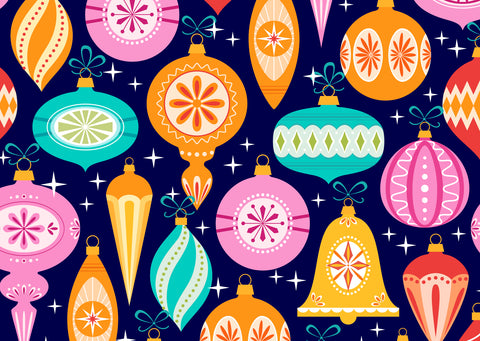 'Christmas Decorations' Christmas cards, pack of 10