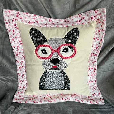 Cushion Cover - Dog with Red Spectacles