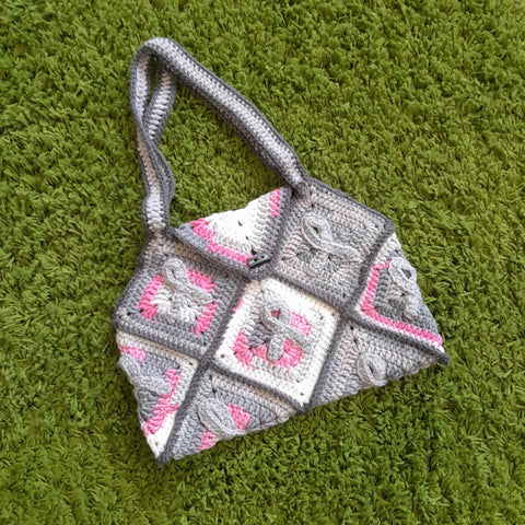 Handmade Knit Bag in Pink