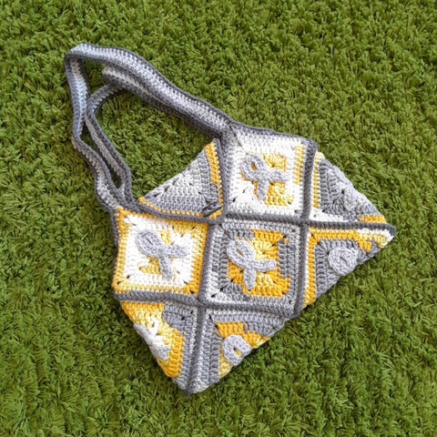 Handmade Knit Bag in Yellow