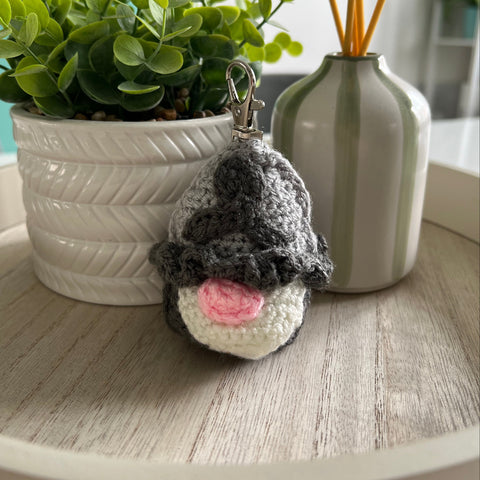 20th Anniversary Crochet Gnome Keyring by Ellen Yates