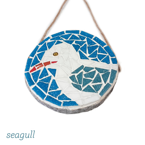 Hope Mosaics Seagull - handmade mosaic decoration by Naomi Hope