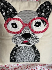 Cushion Cover - Dog with Red Spectacles