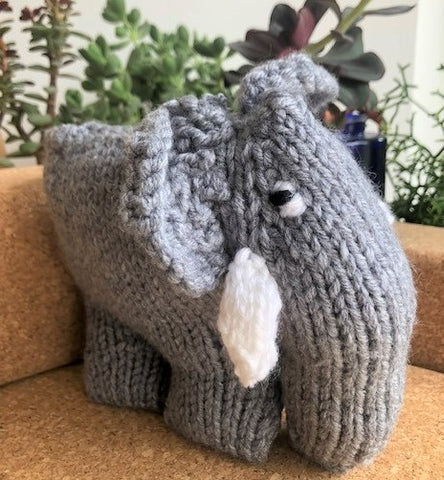 Knitted Elephant - Penelope